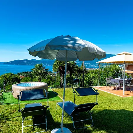 Appartamento Casa 24 - Trilocale Con Vista Lago, Giardino E Idromassaggio Gonfiabile Arizzano